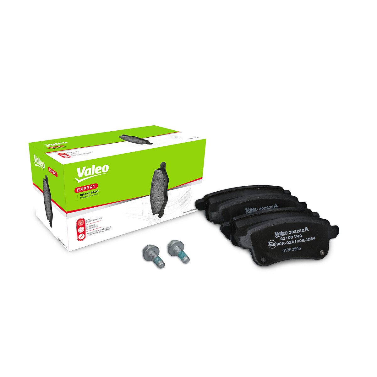 Jeu de 4 plaquettes de frein VALEO ref. 302232A